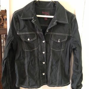 Black cotton jacket by Daniel K, size large